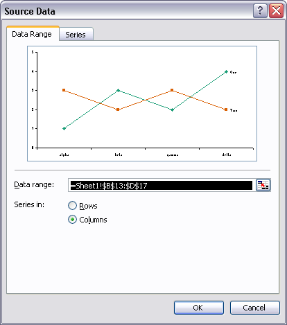 Excel 2003 Source Data Dialog