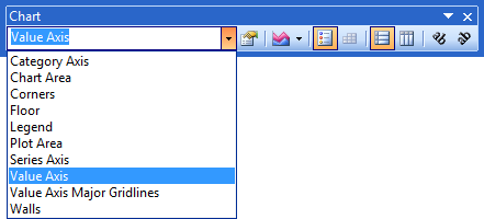 Excel 2003 Diagrammelement-Auswahl Dropdown