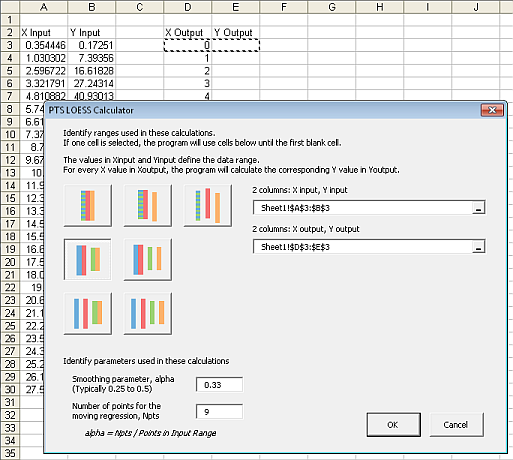 LOESS Utility Dialog - Icon/Button 4