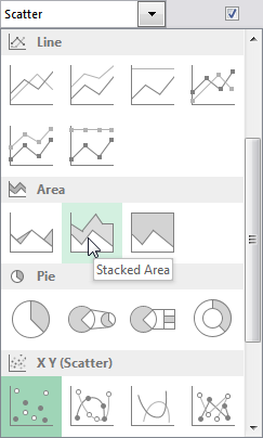 Excel 2013 Chart Type Dropdown