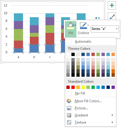 where is the fill button on the mac for excel