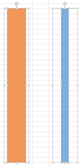Pairs of rectangles for bar chart fills