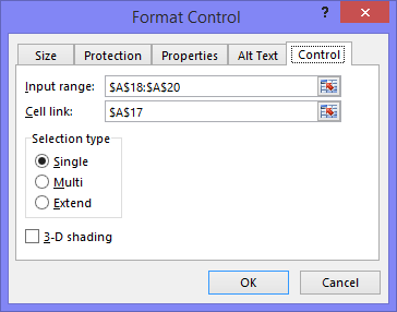 Format Dropdown Control