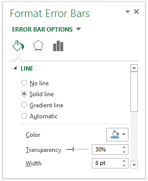 Format Error Bar Lines