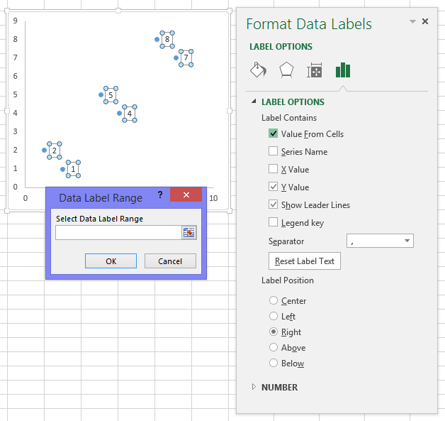 Add Center Data Labels To The Chart