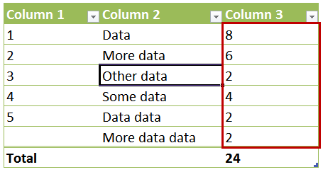 Referencing Table Column Excluding Header and Total Rows