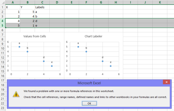 add an x and y label in excel for mac