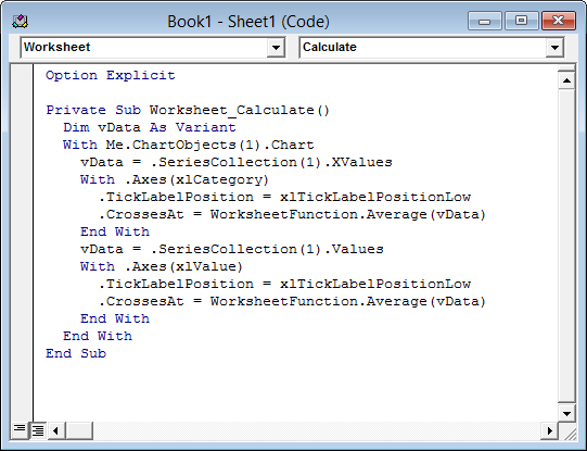 Worksheet_Calculate evento para manter os eixos na posição