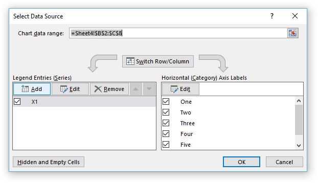 Select Data Dialog