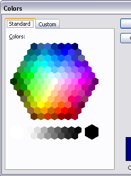 Tools - Options - Standard Colors