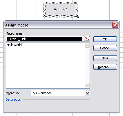 how to assign a macro to a button in powerpoint