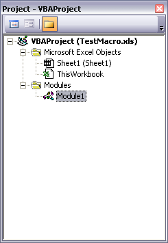 Project Explorer with New Module