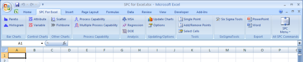 SPC for Excel Ribbon