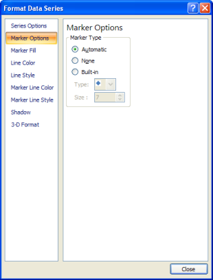 Excel 2007 Format Series Dialog