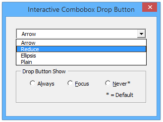 Interactive ComboBox Drop Button