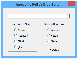 Interactive RefEdit Drop Button