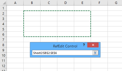 RefEdit with Drop Button Engages to Enable Range Selection