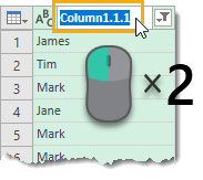 Double Click to Rename Column