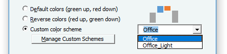 Waterfall Chart Custom Color Scheme Dropdown