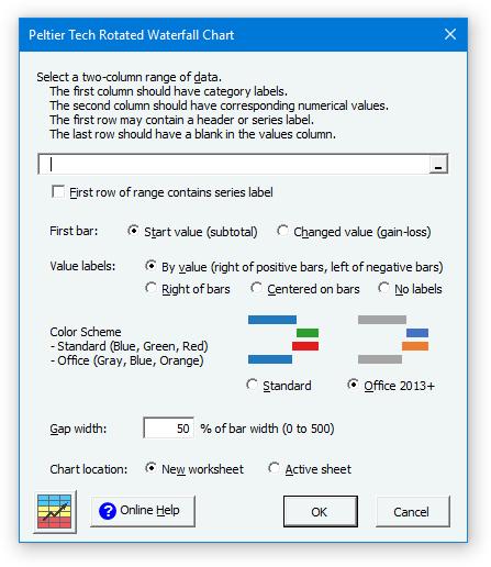 Peltier Tech Rotated Waterfall Chart Dialog