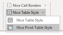 Nice Pivot Table Style Dropdown