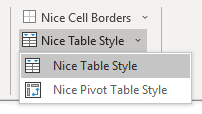 Nice Table Style Dropdown Menu