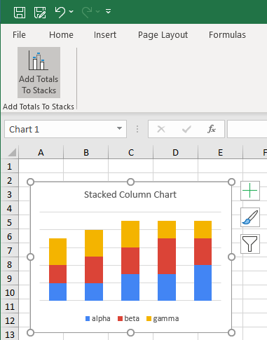 Custom Ribbon Button for Stacked Chart Labeler