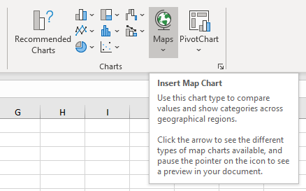 Map Charts Need Geographical Data Such As Country Region