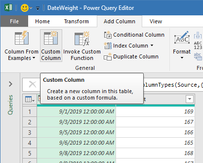 Power Query - Add Custom Column