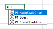 IntelliSense works with Peltier Tech Functions