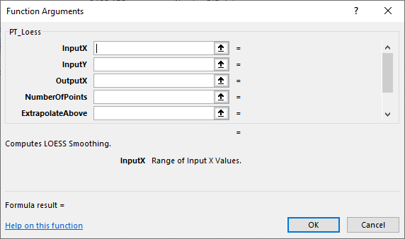 The Formula Wizard provides documentation for Peltier Tech functions.