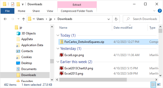 Find the file in Windows File Explorer