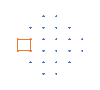 Animated GIF showing squares from a grid of dots in random order